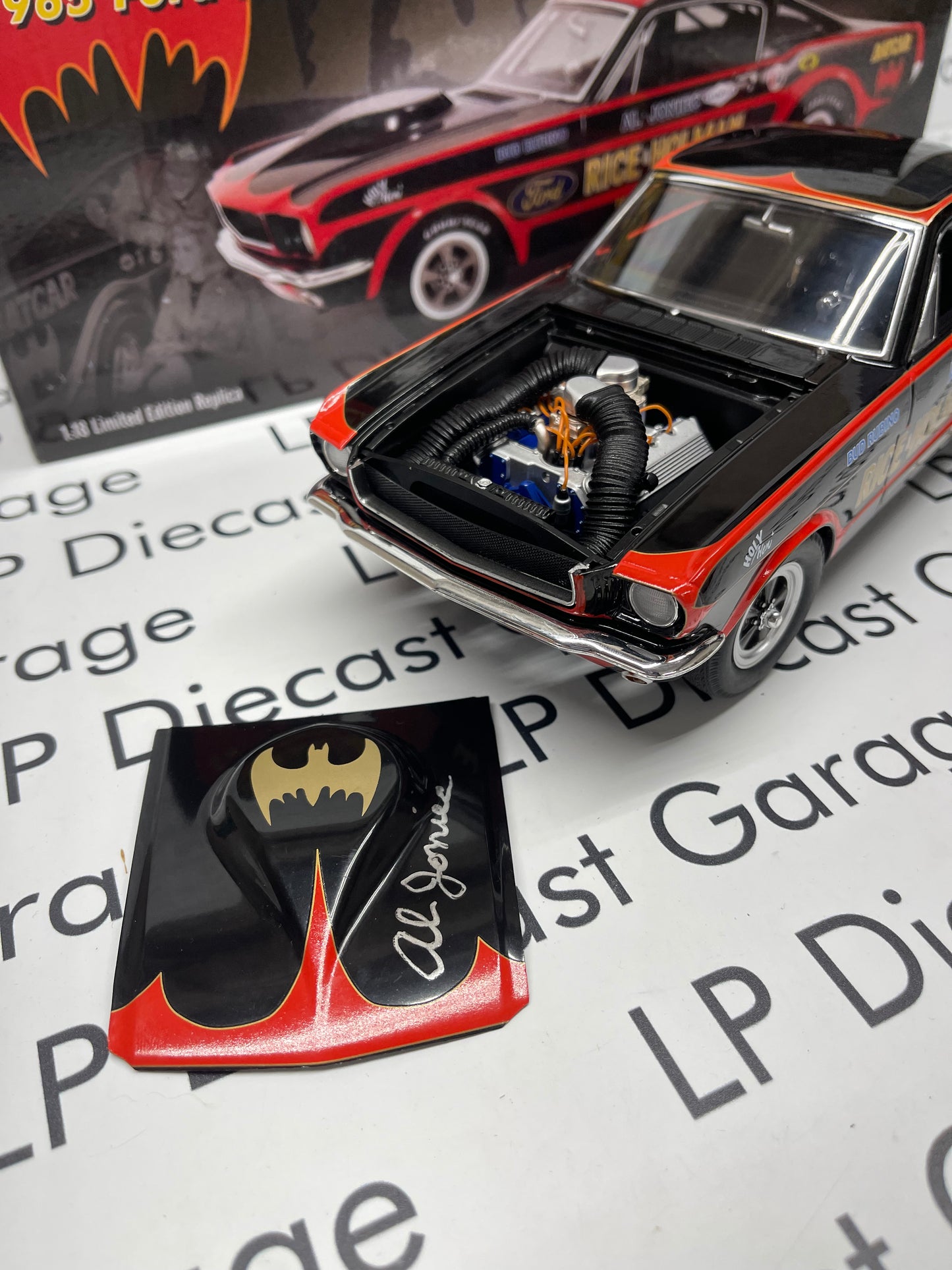 ACME 1965 Ford Mustang A/FX Rice & Holman BATCAR 1:18 Diecast Signed by Al Joniec A1801852AJ