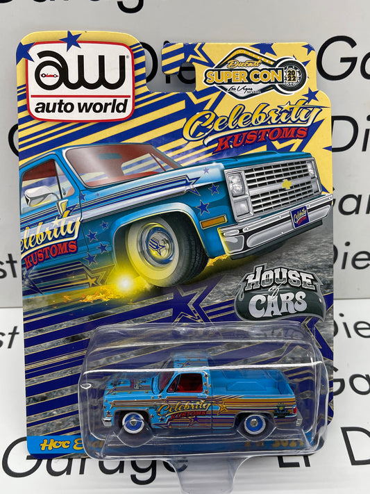 AUTO WORLD Super Con Exclusive 1983 Chevy C10 Truck Celebrity Customs 1:64 Diecast