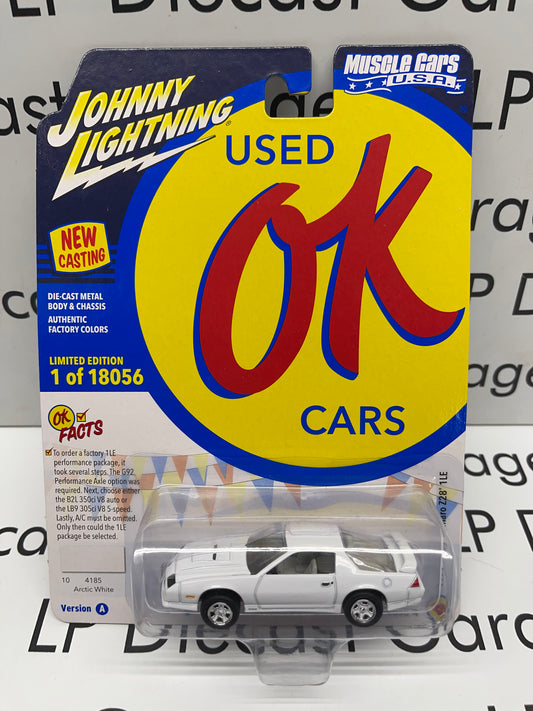 JOHNNY LIGHTNING 1991 Chevy Camaro Z28 White "OK Used Cars" 1:64 Diecast