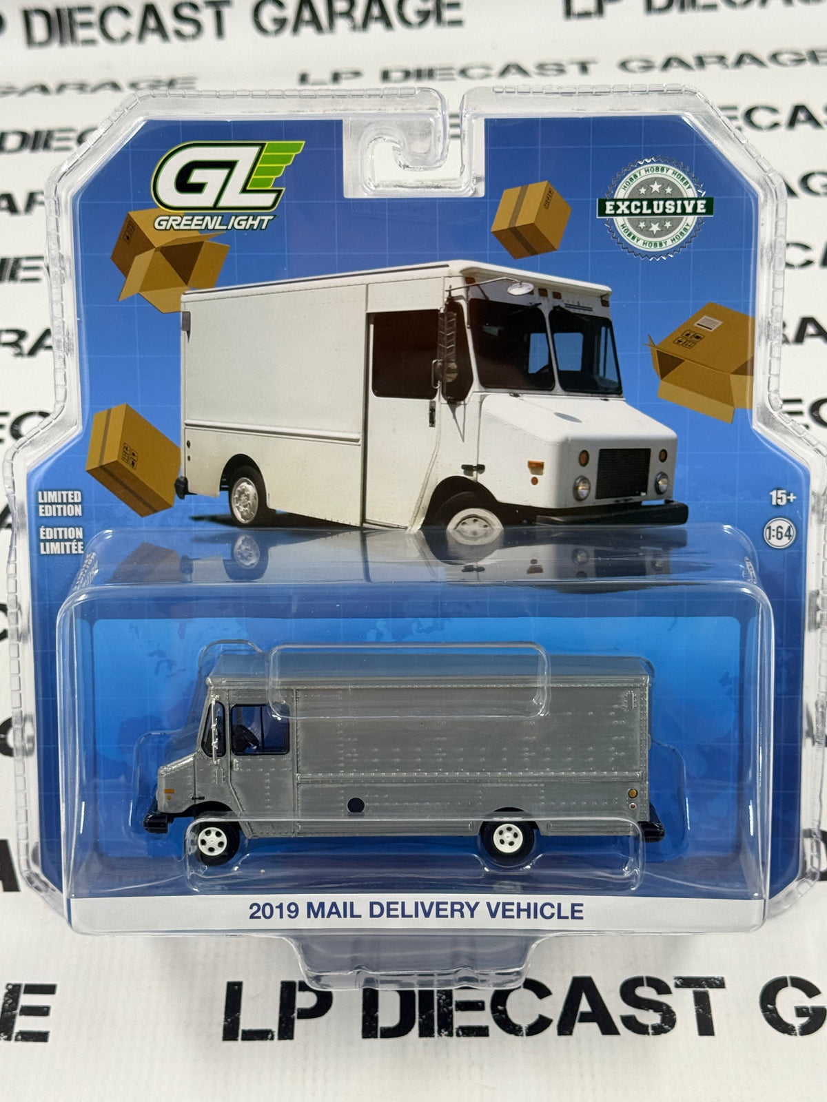 RAW CHASE GREENLIGHT 2019 Mail Delivery Vehicle White Bread Truck 1:64 Diecast
