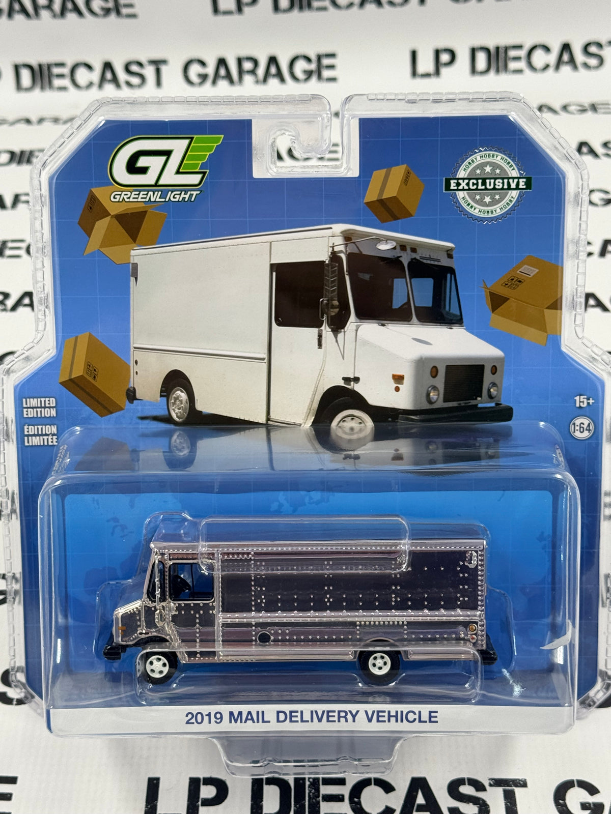 CHROME CHASE GREENLIGHT 2019 Mail Delivery Vehicle White Bread Truck 1:64 Diecast