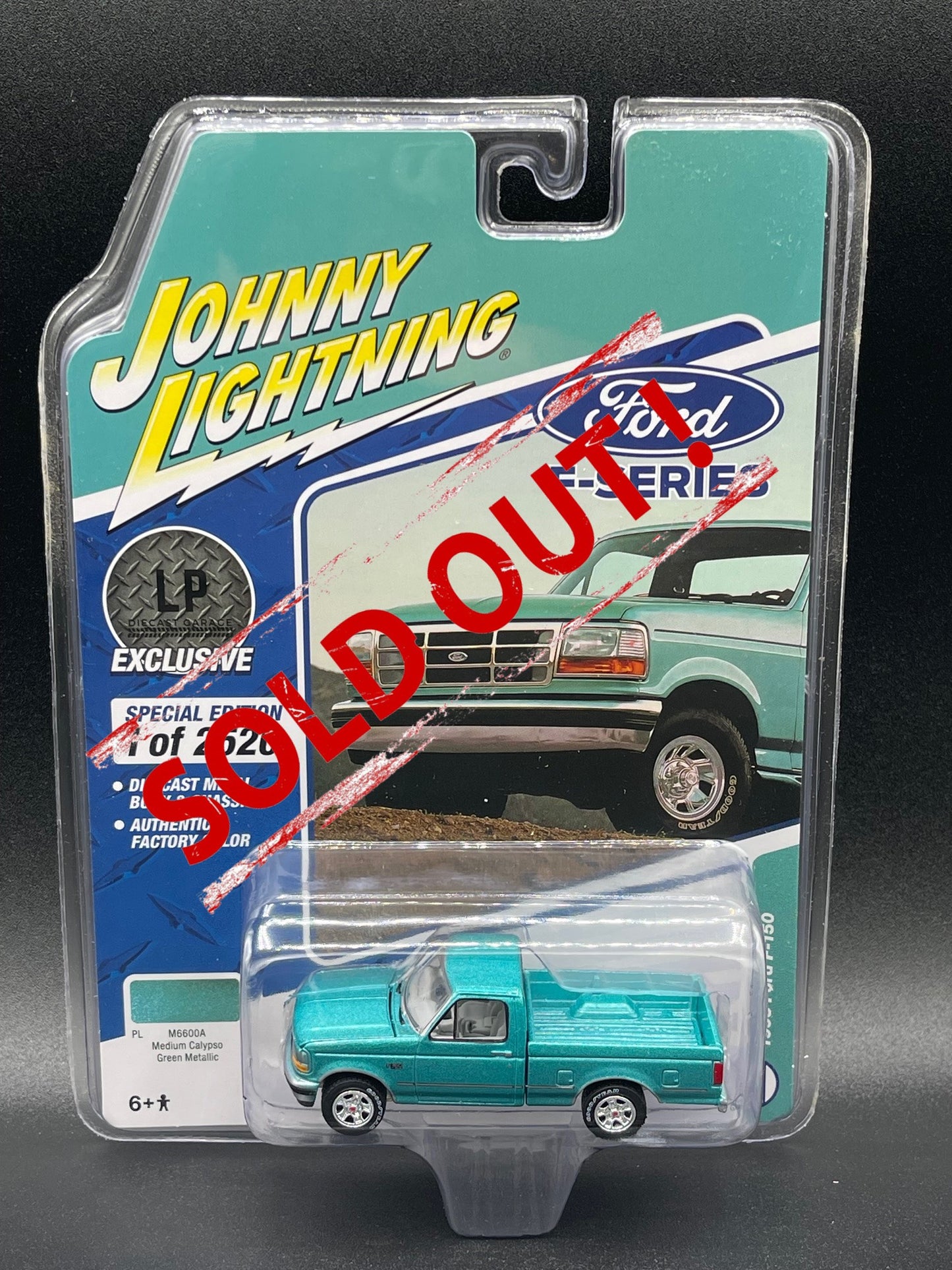 JOHNNY LIGHTNING 1995 Ford F-150 Medium Calypso Green LP Exclusive Release 1:64 Diecast Promo