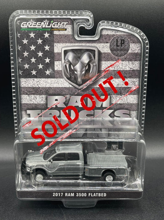 RAW CHASE GREENLIGHT 2017 Ram 3500 Flatbed LP Exclusive 1:64 Diecast Promo