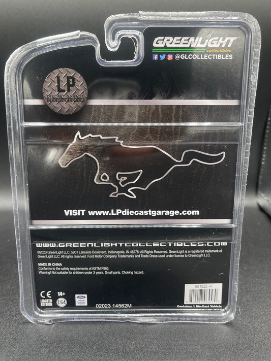 GREEN MACHINE CHASE GREENLIGHT 1993 Ford Mustang LX Bimini Blue LP 1:64 Diecast Promo