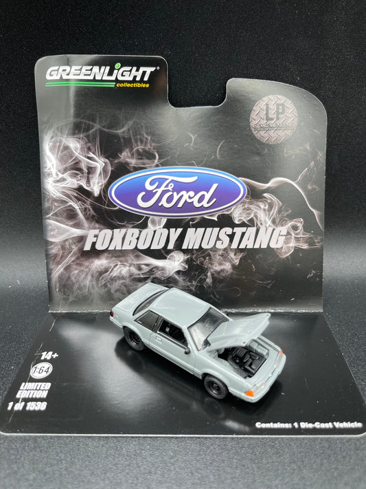 GREENLIGHT 1993 Ford Mustang 5.0 LX Destroyer Gray LP 1:64 Diecast Promo