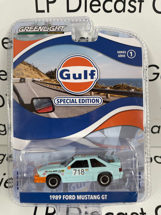 GREENLIGHT 1989 Ford Mustang GT Gulf #718 Special Edition Series 1 41135-E 1:64 Diecast