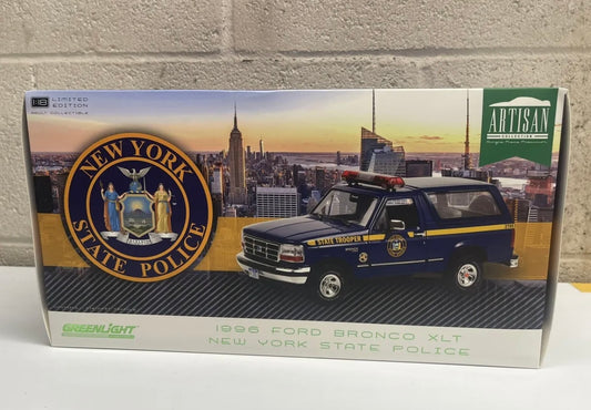 GREENLIGHT 1996 Ford Bronco New York State Police "Artisan Collection" 1:18 Diecast