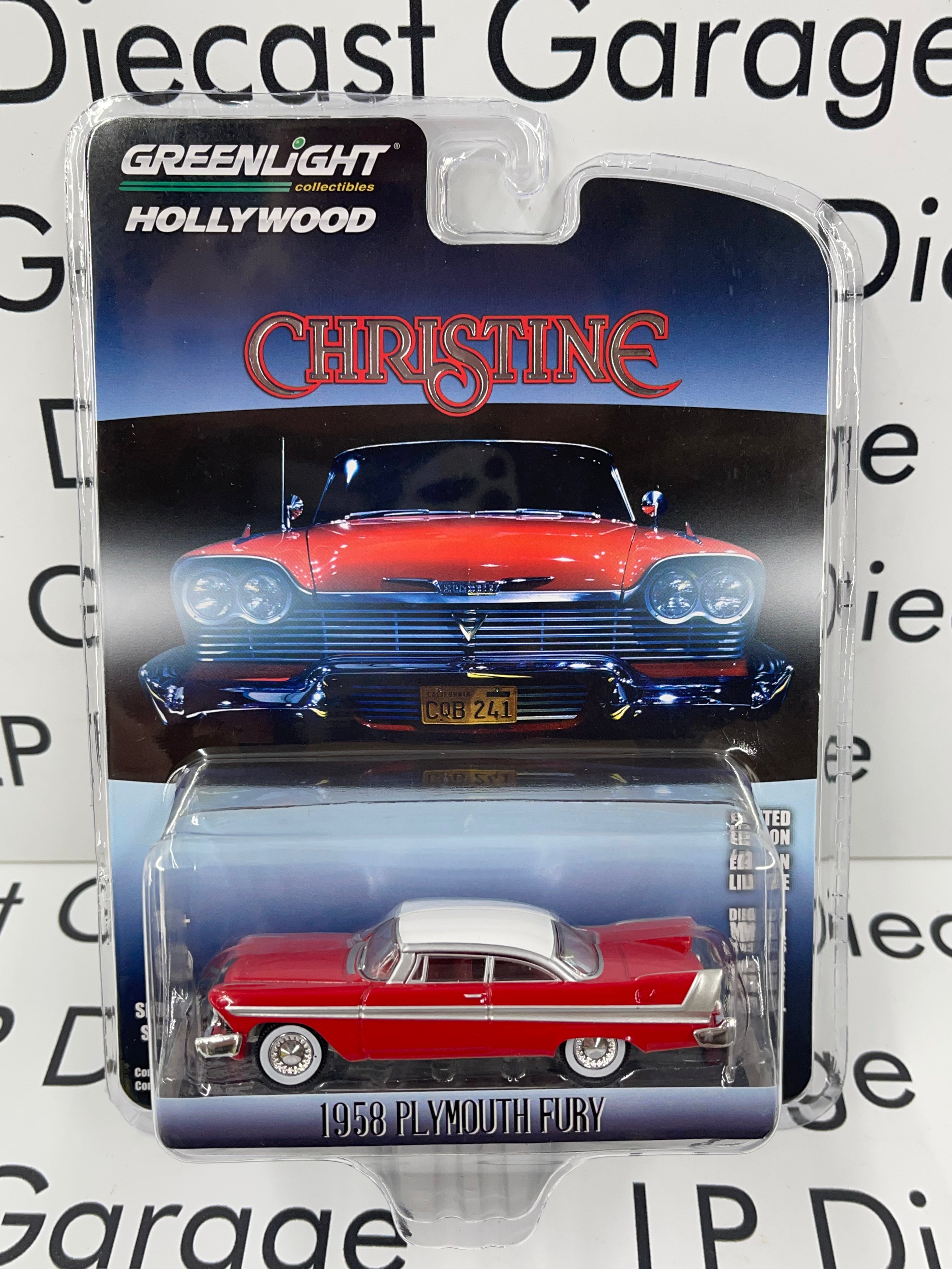 GREENLIGHT 1958 Plymouth Fury Christine Movie Car 1 64 Diecast LP Diecast Garage