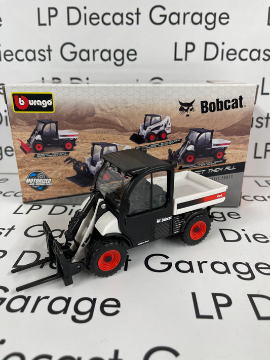 BBURAGO Farmland Bobcat Toolcat 5600 w/ Pallet Forks Approx 5" Long 1:32 Diecast