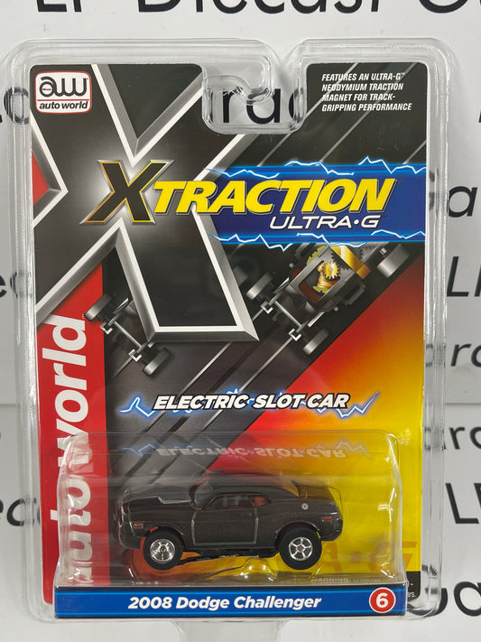 AUTO WORLD 2008 Dodge Challenger Dark Grey Xtraction Ultra G Slot Car