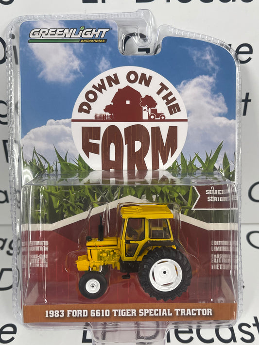 GREENLIGHT 1983 Ford 6610 Tiger Special Tractor Down on the Farm 1:64 Diecast