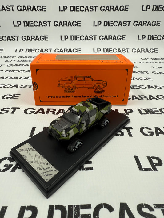 GCD 2023 Toyota Tacoma Snowmobile Camo with Tracks 1:64 Diecast
