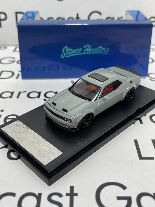 STANCE HUNTERS 2023 Dodge Challenger SRT Hellcat Gray 1:64 Diecast