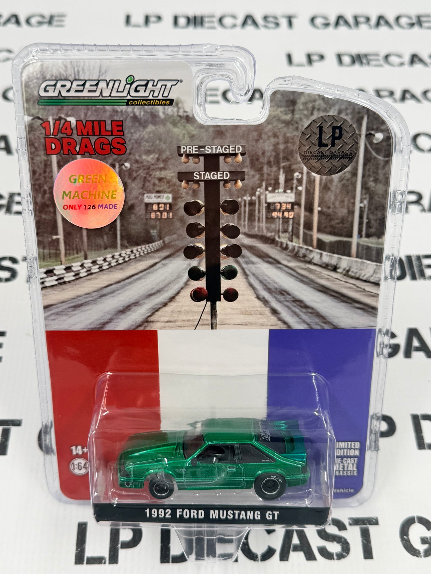 CHASE GREENLIGHT 1992 Ford Mustang GT LP Exclusive 1:64 Diecast Promo