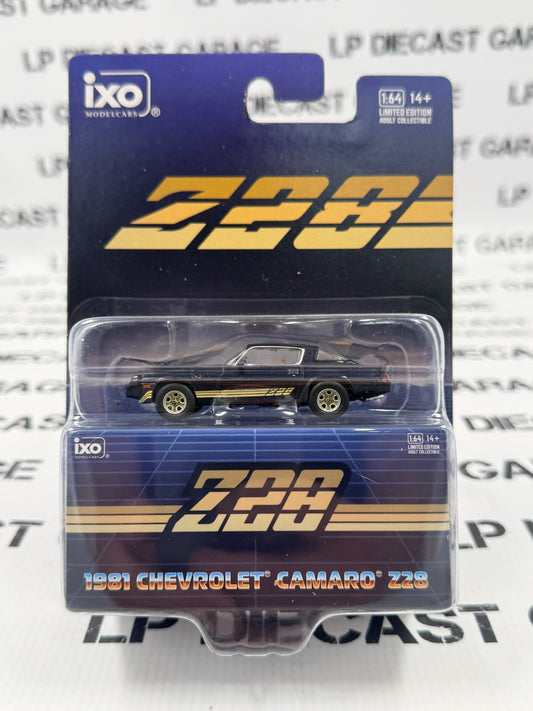 IXO Models 1981 Chevrolet Camaro Z28 Blue 1:64 Diecast