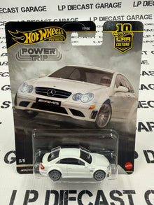 HOT WHEELS '08 Mercedes Benz CLK 63 AMG White Power Trip 1:64 Diecast Premium