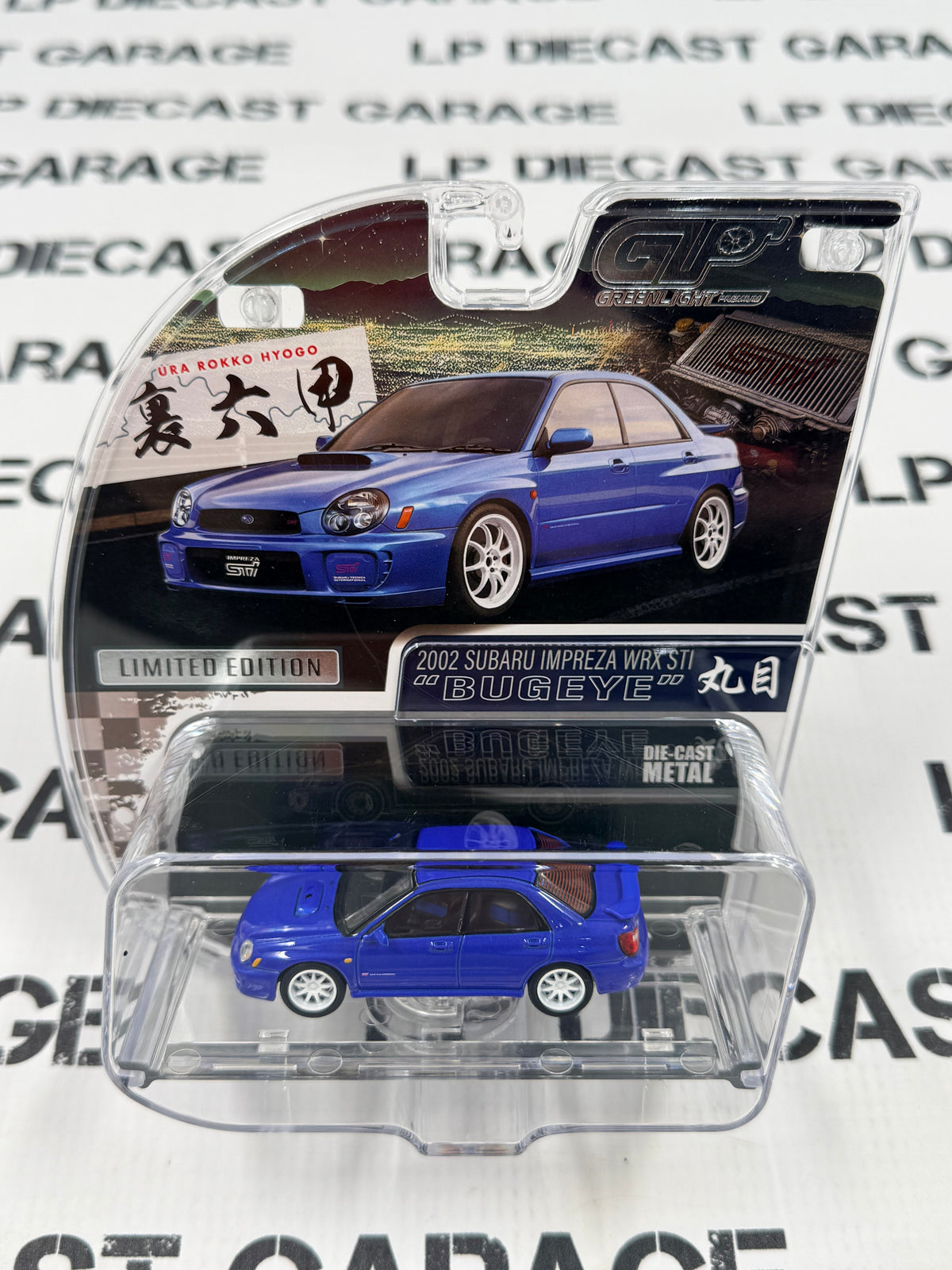 GREENLIGHT 2002 Subaru Impreza WRX STI Bugeye Blue 1:64 Diecast Expo Exclusive