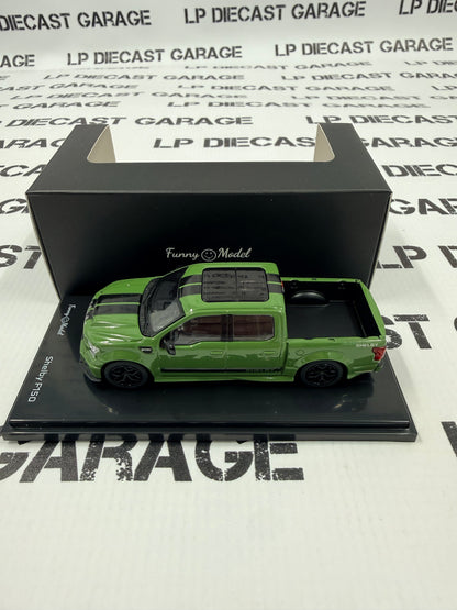 FUNNY MODELS Ford F-150 Shelby Super Snake Green w/ Black Stripe 1:64 Diecast