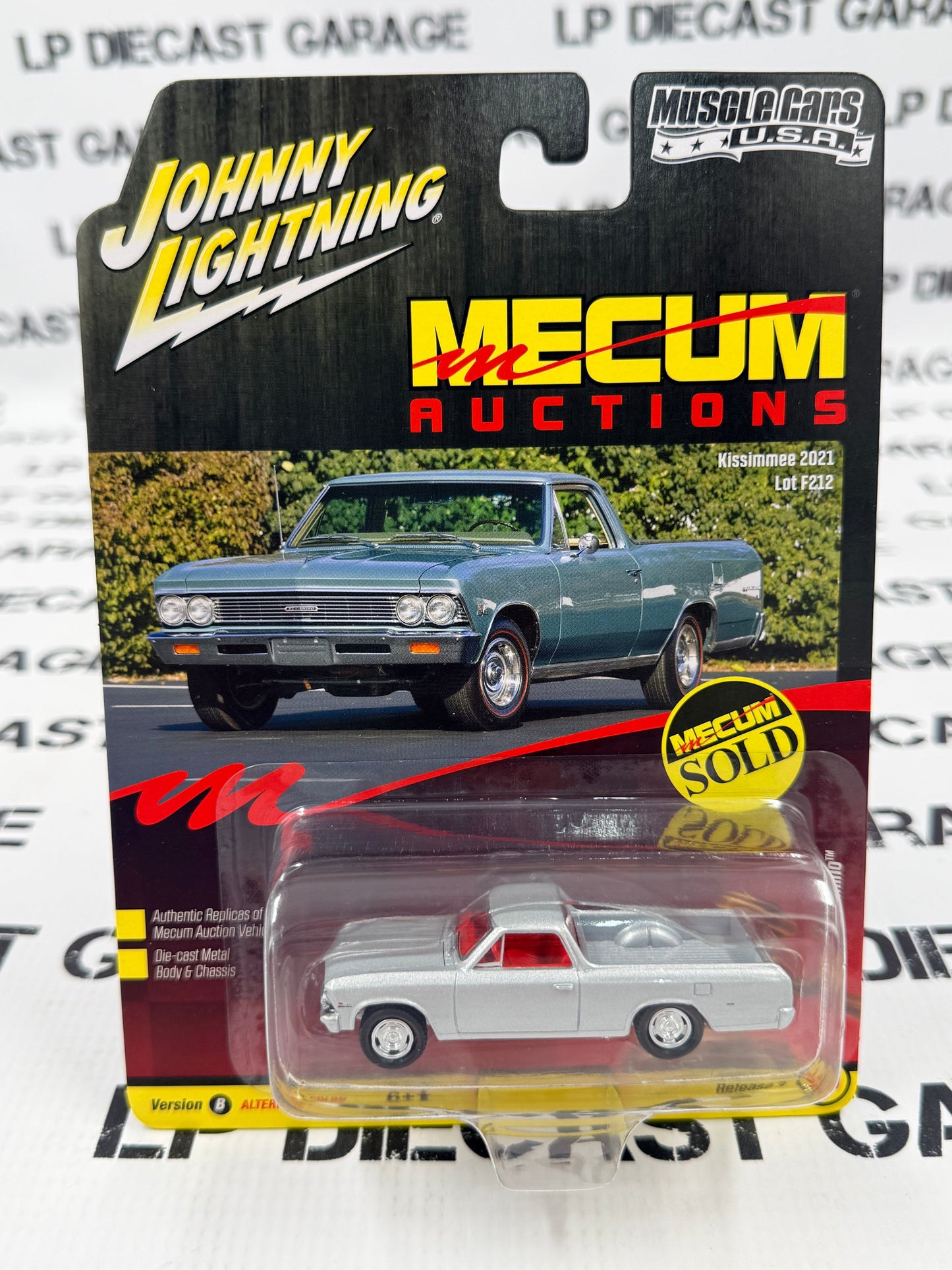 JOHNNY LIGHTNING 1966 Chevrolet El Camino Silver 1:64 Diecast Mecum