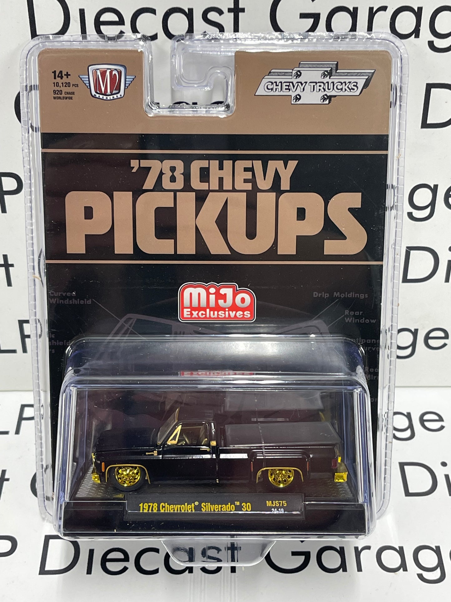 CHASE M2 1978 Chevrolet Silverado 30 Dually Black 1:64 Diecast MiJo