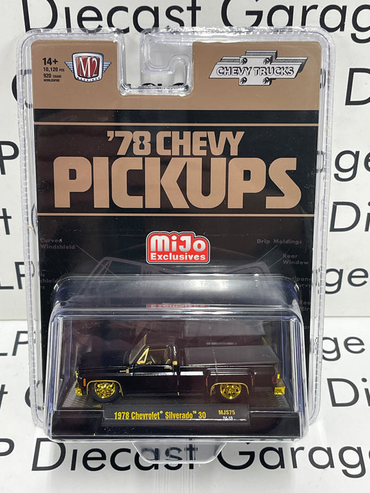 CHASE M2 1978 Chevrolet Silverado 30 Dually Black 1:64 Diecast MiJo