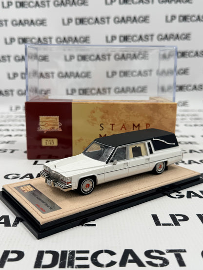 STAMP MODELS 1980 Cadillac Superior Hearse White 1:43 Scale Resin Model
