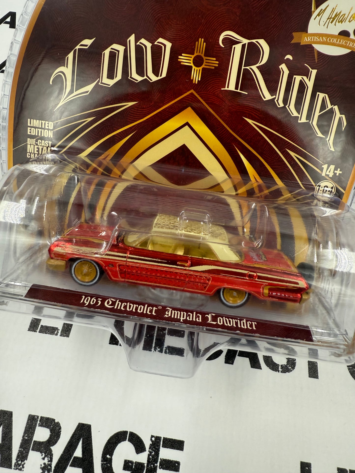 CHROME CHASE GREENLIGHT 1963 Chevrolet Impala Lowrider 1:64 Diecast Michael Heralda Exclusive