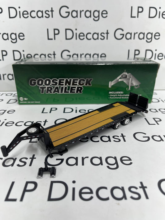 GREENLIGHT Black Gooseneck Deckover Trailer Includes Hitch 1:64 Diecast