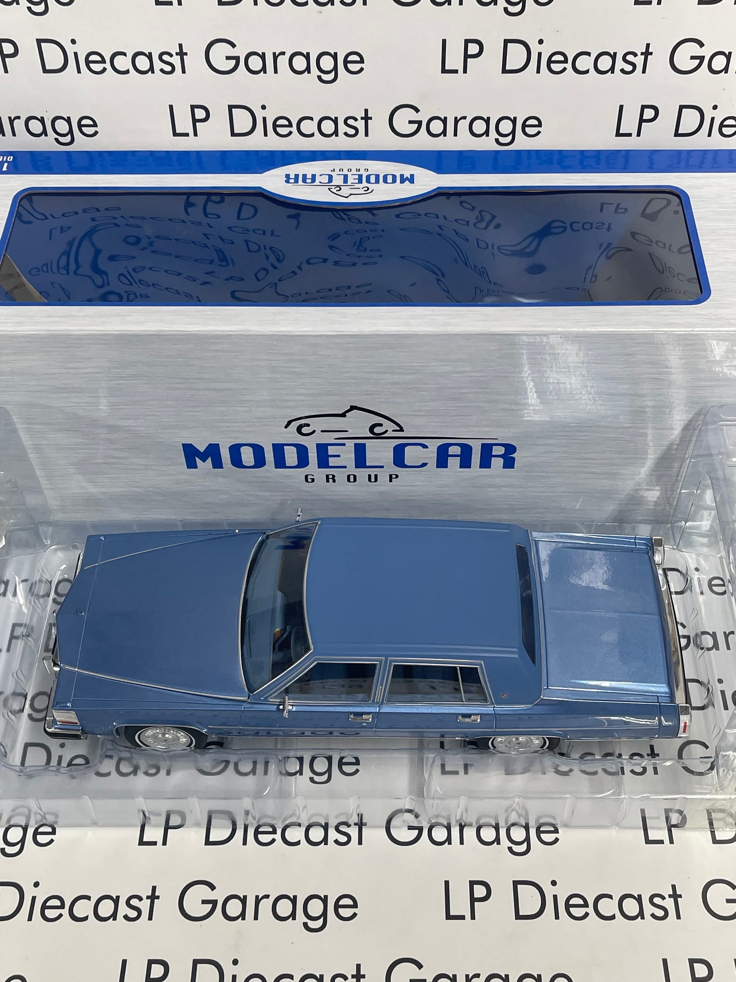 MCG Model Car Group 1982 Cadillac Fleetwood Brougham Blue 1:18 Diecast