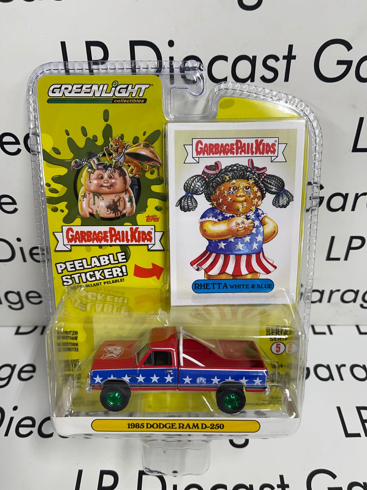 GREEN MACHINE CHASE GREENLIGHT 1985 Dodge Ram D-250 USA 1:64 Diecast Garbage Pail Kids