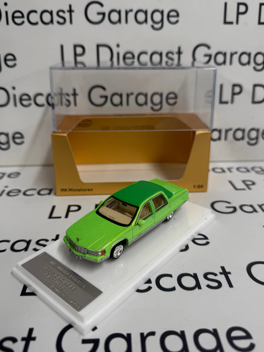 MK Miniatures 1993 Cadillac Fleetwood Green Lowrider 1:64 Diecast