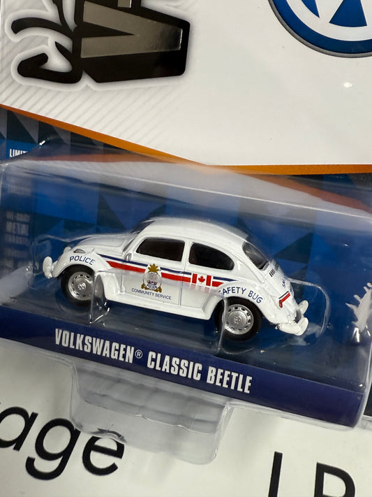 GREENLIGHT Volkswagen Classic Beetle Safety Bug Police 1:64 Diecast Club V-Dub