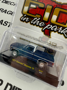 M2 1977 Chevrolet Cheyenne 10 Blue 1:64 Diecast C10s in the Park