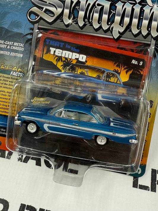JOHNNY LIGHTNING 1961 Chevy Impala SS 409 Blue Lowrider 1:64 Diecast Scrapin