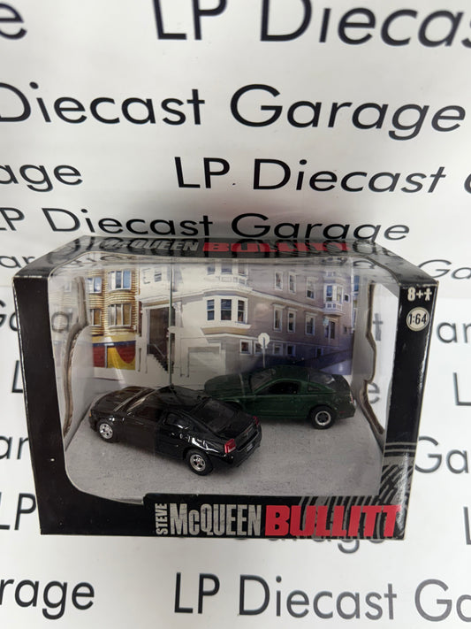 GREENLIGHT Bullitt 2 Pack Ford Mustang & Dodge Charger 1:64 Diecast