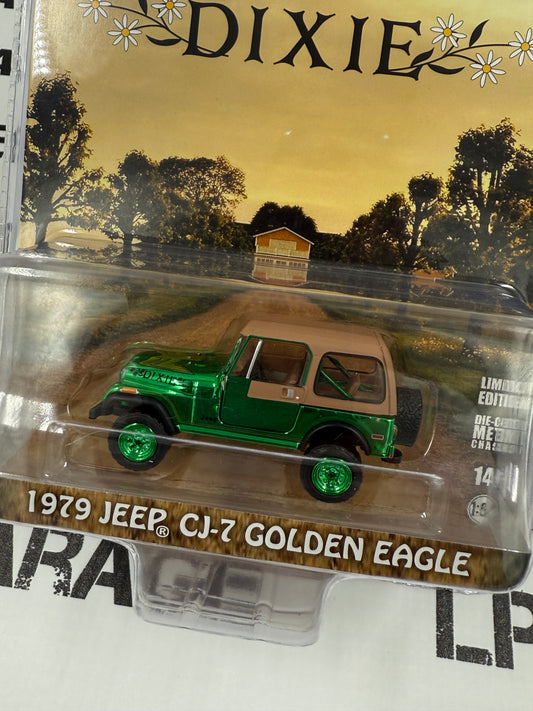 CHASE GREENLIGHT 1979 Jeep CJ-7 Golden Eagle Dixie 1:64 Diecast Hobby Exclusive
