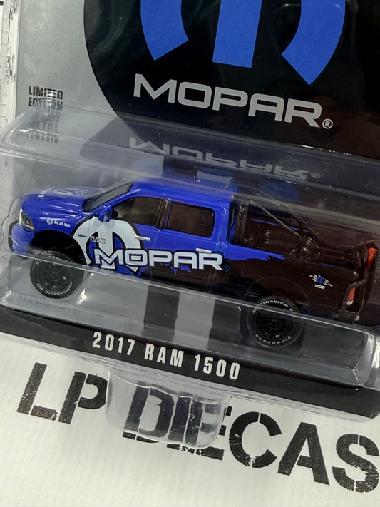 GREENLIGHT 2017 Ram 1500 Mopar Blue 1:64 Diecast Hobby Exclusive