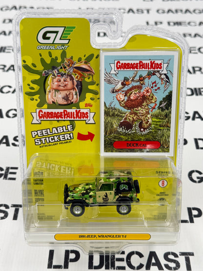 GREENLIGHT 1991 Jeep Wrangler Duck Cal 1:64 Diecast Garbage Pail Kids
