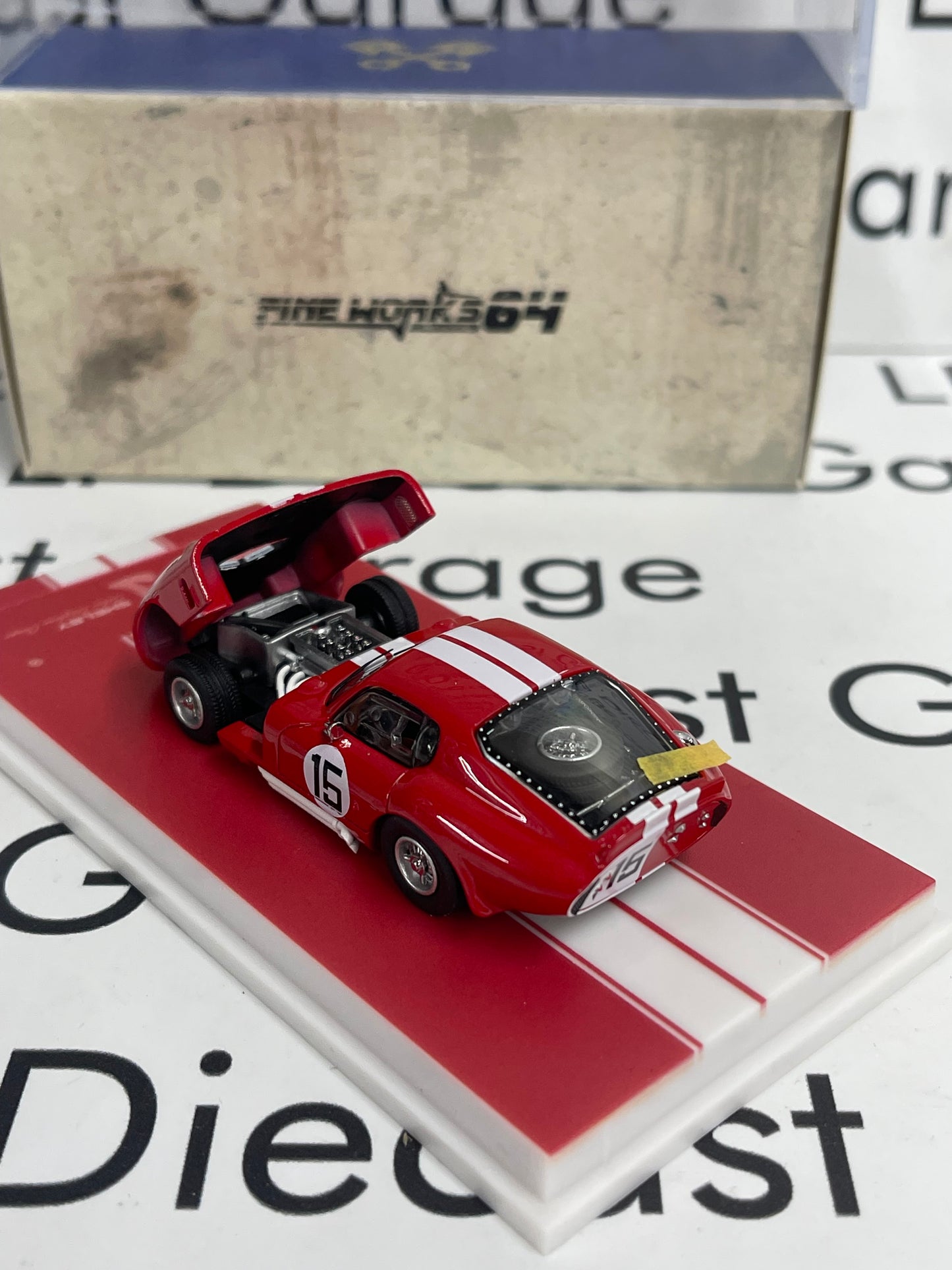 FINE WORKS 64 Shelby Cobra Daytona Coupe Red #15 1:64 Diecast