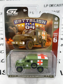 GREENLIGHT 1944 Dodge WC-54 Ambulance WWII Army 1:64 Diecast Battalion 64