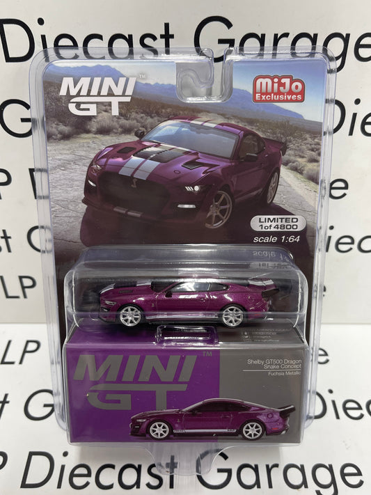 MINI GT 2022 Ford Mustang Shelby GT500 Fuchsia Metallic MiJo 1:64 Diecast