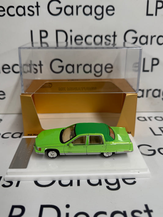 MK Miniatures 1993 Cadillac Fleetwood Green Lowrider 1:64 Diecast
