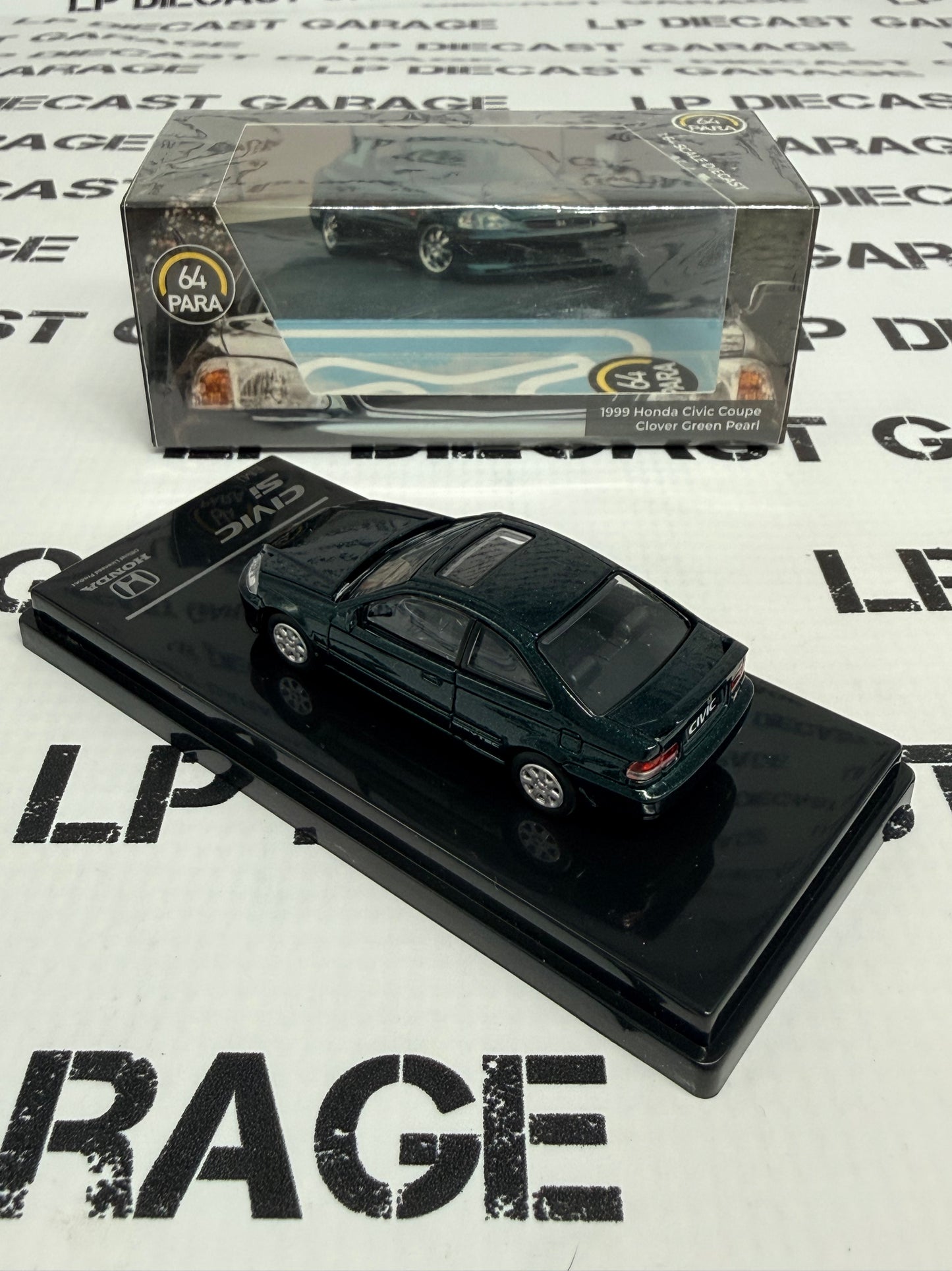 PARA64 1999 Honda Civic Clover Green 1:64 Diecast LHD