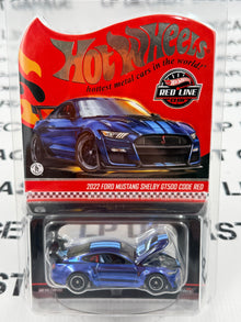 HOT WHEELS 2022 Ford Mustang Shelby GT500 Code Red RLC Club 1:64 Diecast Blue