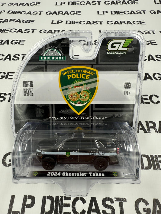 CHROME CHASE GREENLIGHT 2024 Chevrolet Tahoe Dover Delaware Police 1:64 Diecast