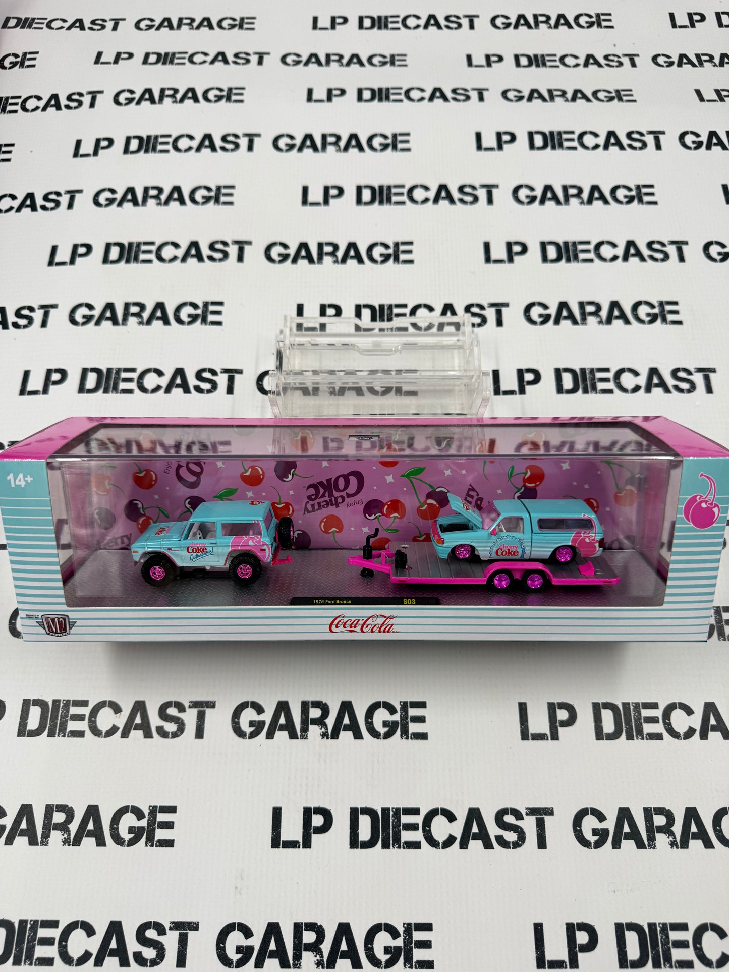 CHASE M2 Haulers 1976 Ford Bronco & 1995 Ranger Cherry Coke Coca Cola 1:64 Diecast