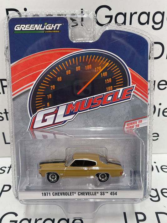 GREENLIGHT 1971 Chevrolet Chevelle SS 454 Placer Gold 1:64 Diecast GL Muscle