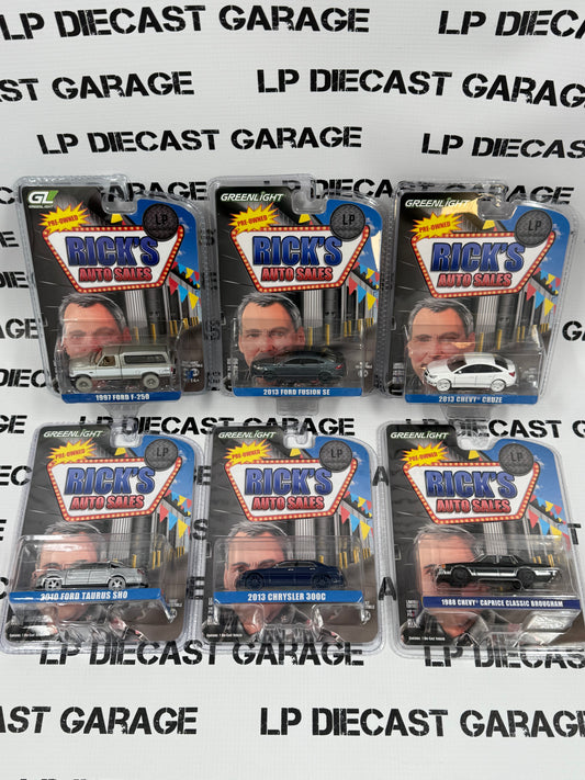 GREENLIGHT Rick's Auto Sales CHASE SET of 6pcs LP Exclusive 1:64 Diecast AUCTION