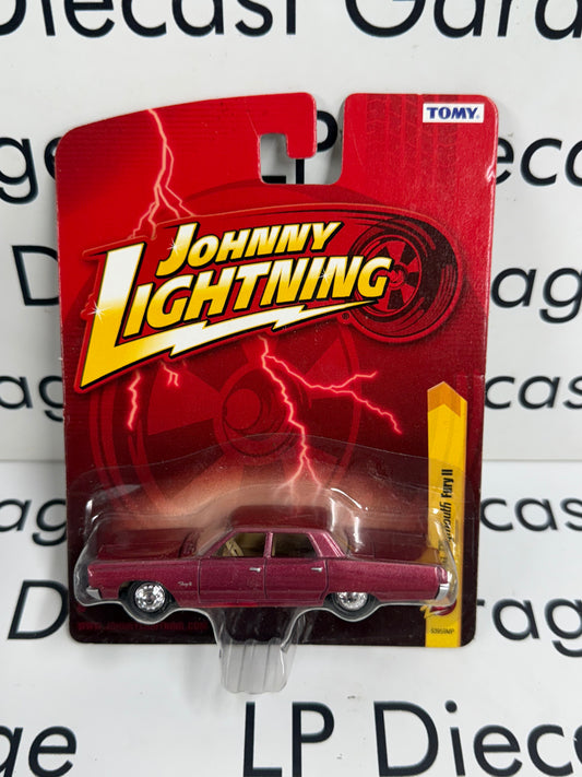 JOHNNY LIGHTNING 1967 Plymouth Fury II Pink 1:64 Diecast