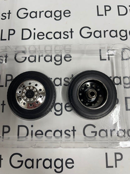 KK Scale Road Kings Chrome Semi Truck Wheels Front Set 1:18 Diecast